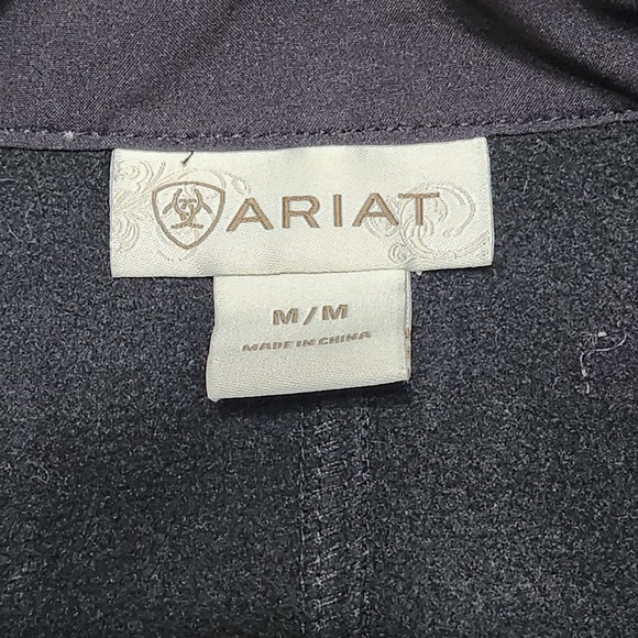Ariat Womens Jacket Size M Medium Full Zip Black Softshell Athletic - Picture 2 of 6